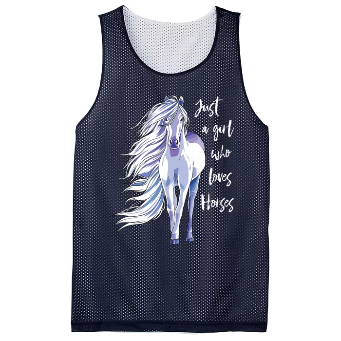 Horse Who Loves Horseback Riding Equestrian Farm Mesh Reversible Basketball Jersey Tank