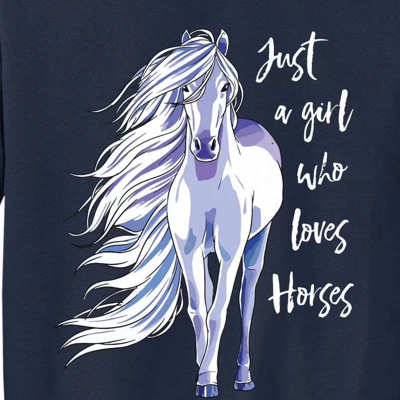 Horse Who Loves Horseback Riding Equestrian Farm Tall Sweatshirt