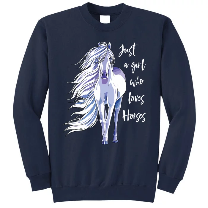 Horse Who Loves Horseback Riding Equestrian Farm Tall Sweatshirt