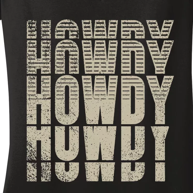 Howdy Western Life Country Gal Ranch Horse Lover Rodeo Rider Women's V-Neck T-Shirt