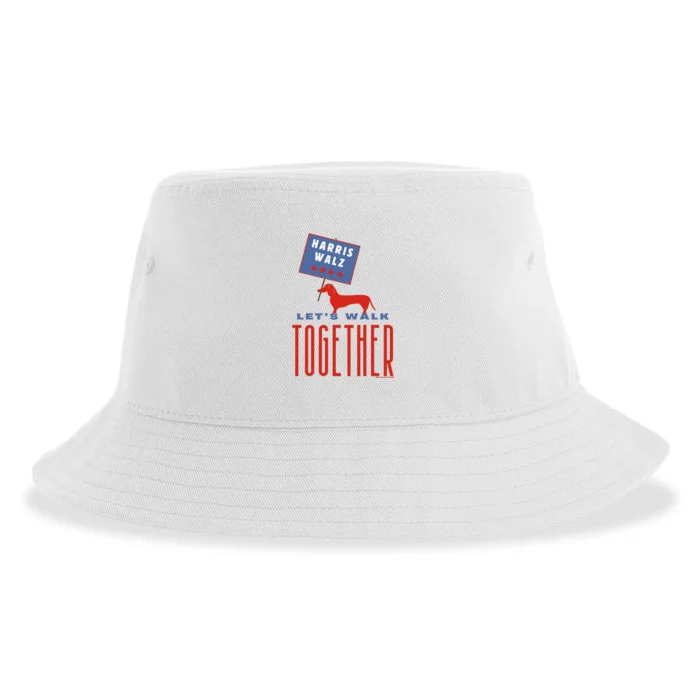 Harris Walz LetS Walk Together Sustainable Bucket Hat