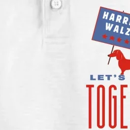 Harris Walz LetS Walk Together Dry Zone Grid Performance Polo