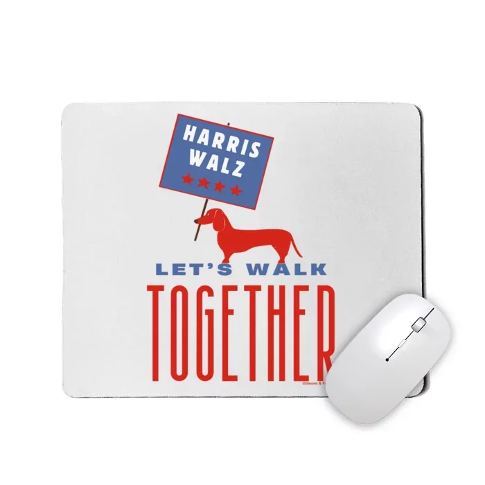 Harris Walz LetS Walk Together Mousepad