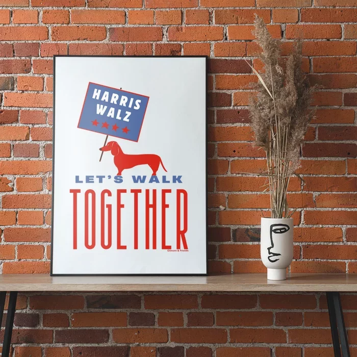 Harris Walz LetS Walk Together Poster