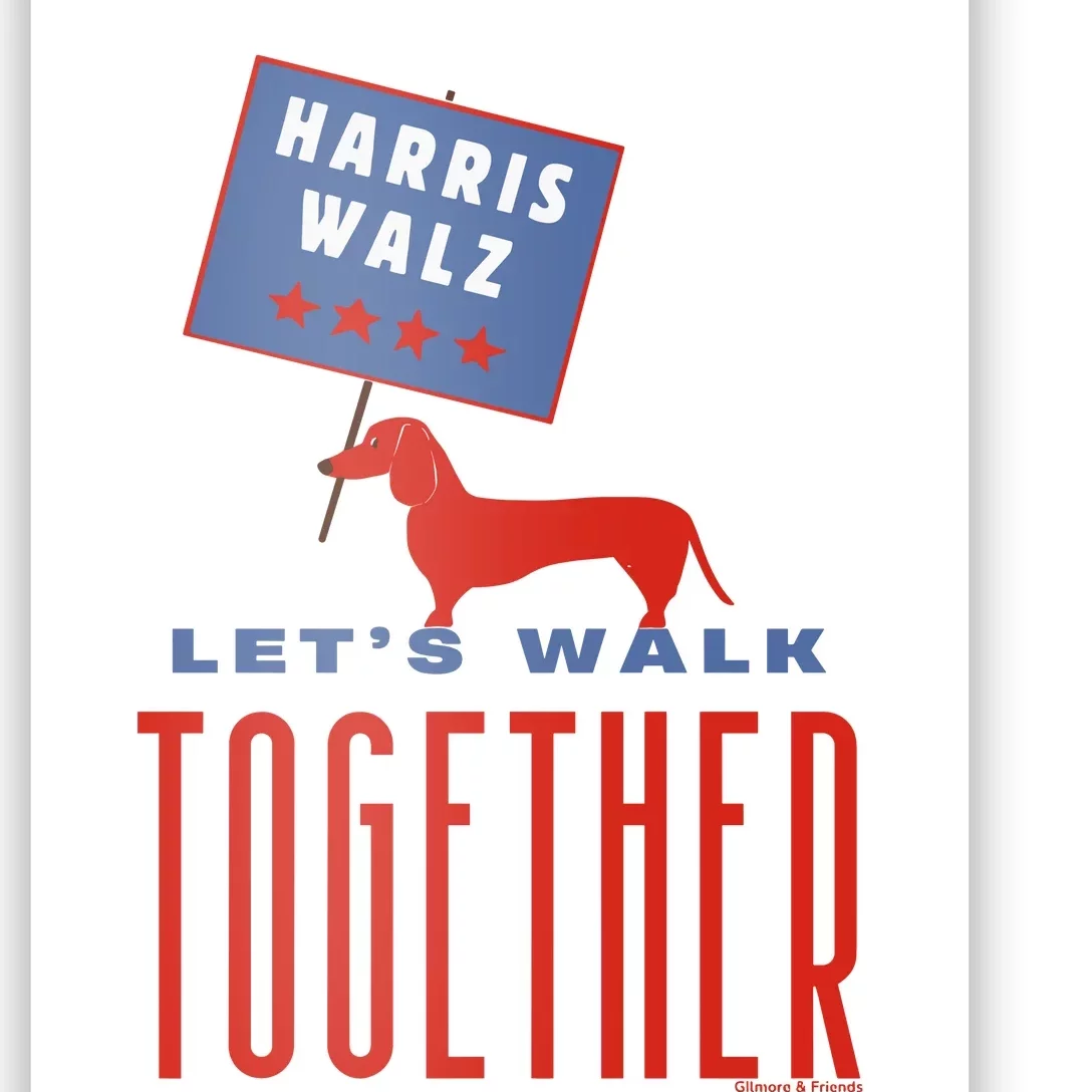 Harris Walz LetS Walk Together Poster