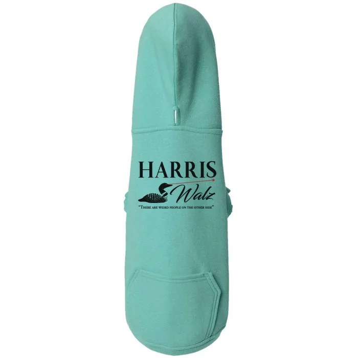 Harris Walz Laser Loon Weird Campaign Doggie 3-End Fleece Hoodie