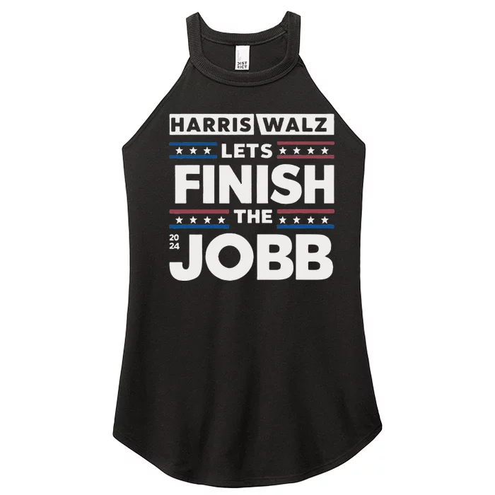 Harris Walz Lets Finish The Job Women’s Perfect Tri Rocker Tank