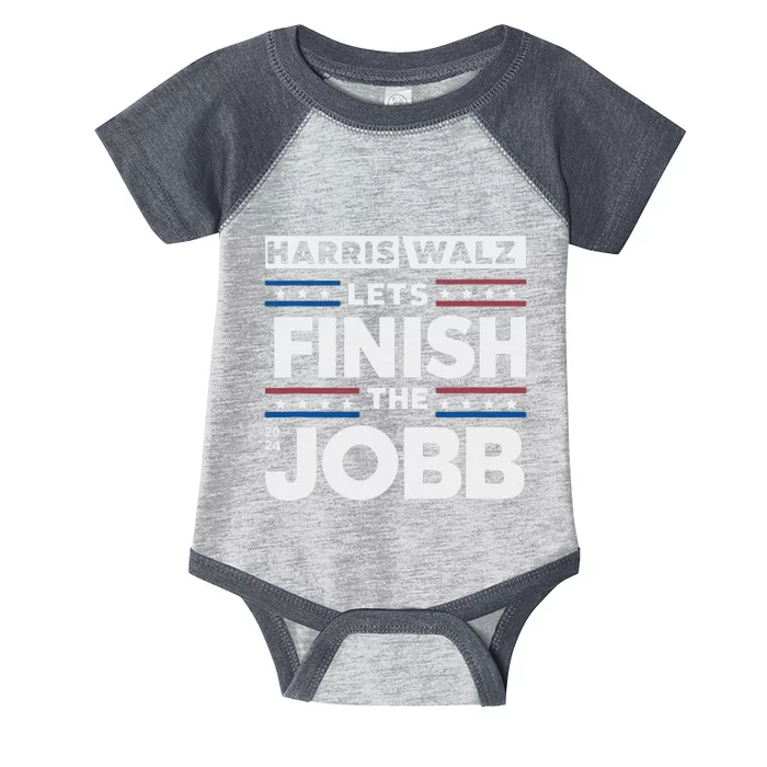 Harris Walz Lets Finish The Job Infant Baby Jersey Bodysuit