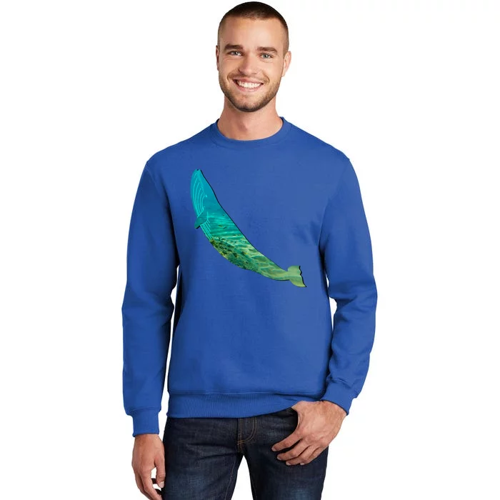 Humpback Whale Lovers Silhouette Earth Day And Ocean Week Gift Sweatshirt