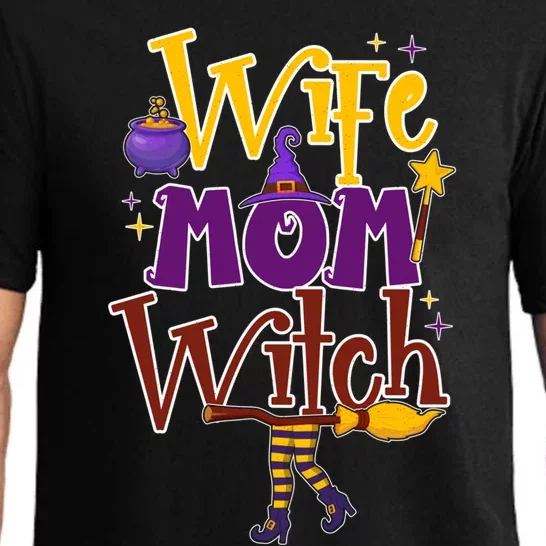 Halloween Wife Mom Witch Spooky Witchy Trick Or Treat Party Gift Pajama Set