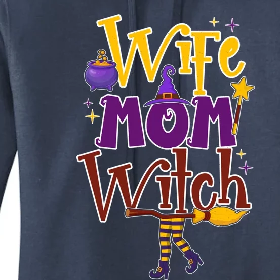 Halloween Wife Mom Witch Spooky Witchy Trick Or Treat Party Gift Women's Pullover Hoodie