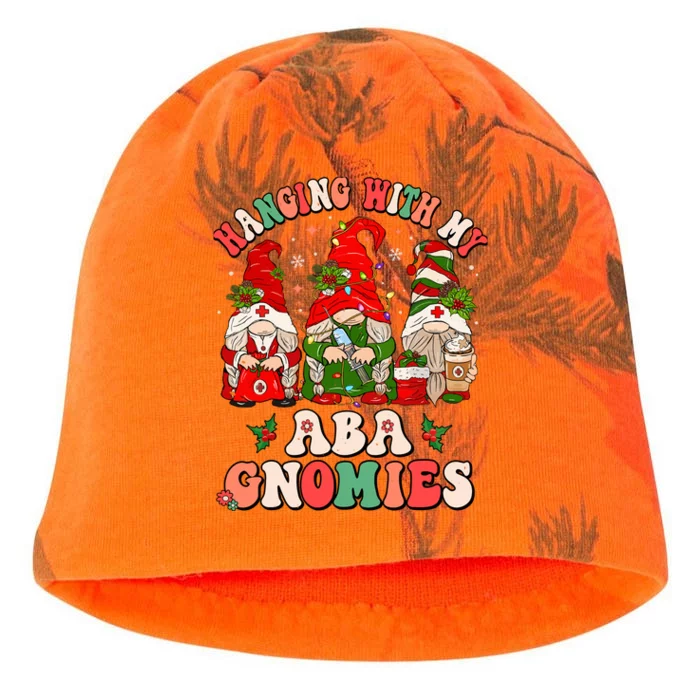 Hanging With My Aba Gnomies Cute Christmas Aba Therapy Kati - Camo Knit Beanie