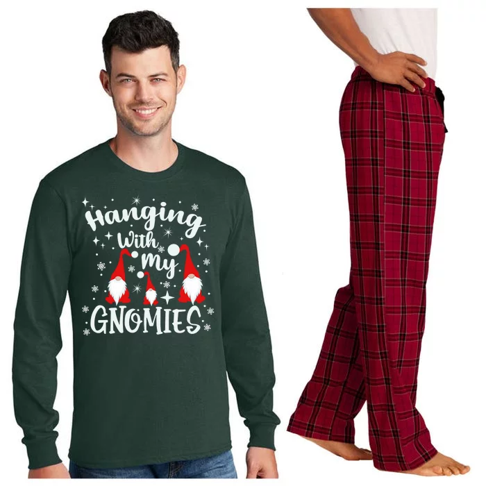 Hanging With My Gnomies Christmas Winter Long Sleeve Pajama Set