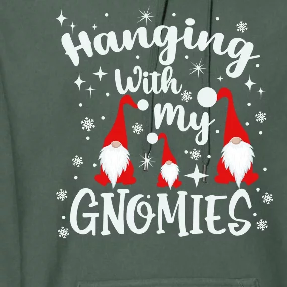 Hanging With My Gnomies Christmas Winter Premium Hoodie