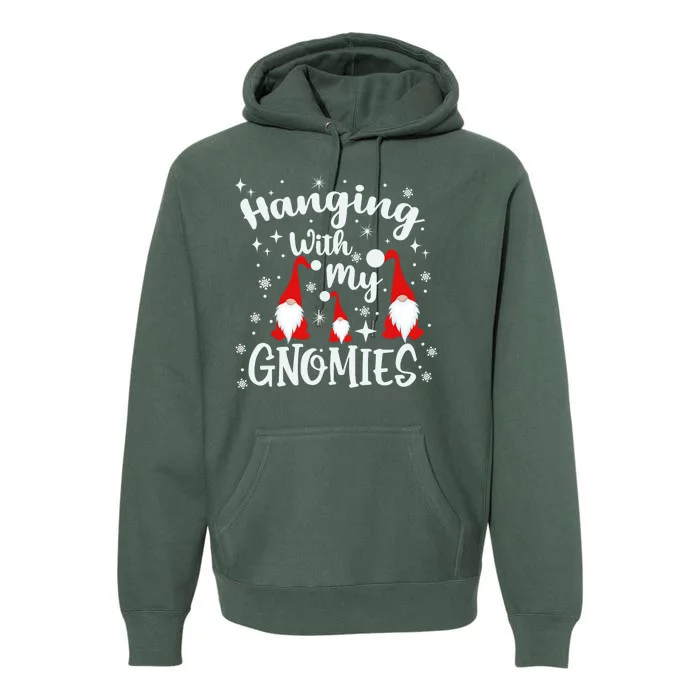 Hanging With My Gnomies Christmas Winter Premium Hoodie