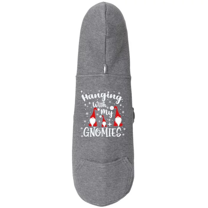 Hanging With My Gnomies Christmas Winter Doggie 3-End Fleece Hoodie