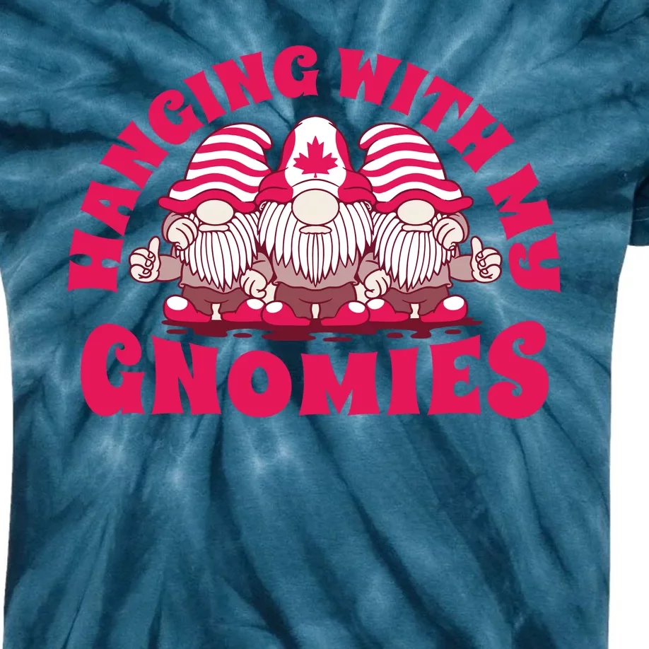 Hanging With My Gnomies Canada Kids Tie-Dye T-Shirt