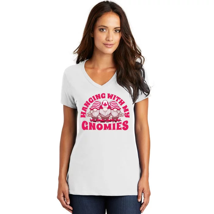 Hanging With My Gnomies Canada Women's V-Neck T-Shirt