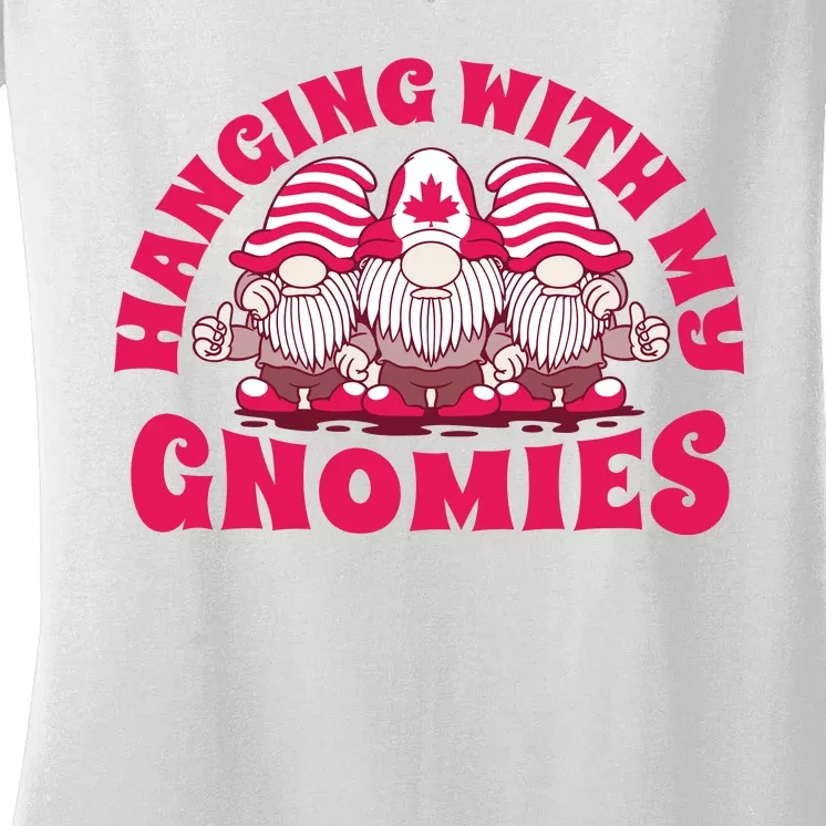 Hanging With My Gnomies Canada Women's V-Neck T-Shirt