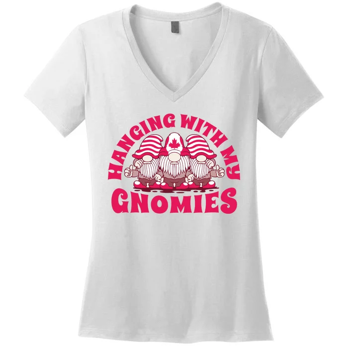 Hanging With My Gnomies Canada Women's V-Neck T-Shirt