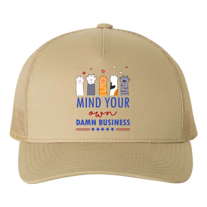 Harris Walz Mind Your Own Damn Business Harris Waltz 2024 Yupoong Adult 5-Panel Trucker Hat