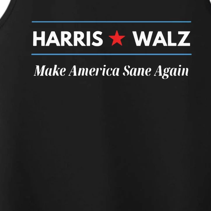 Harris Walz Make America Sane Again Performance Tank