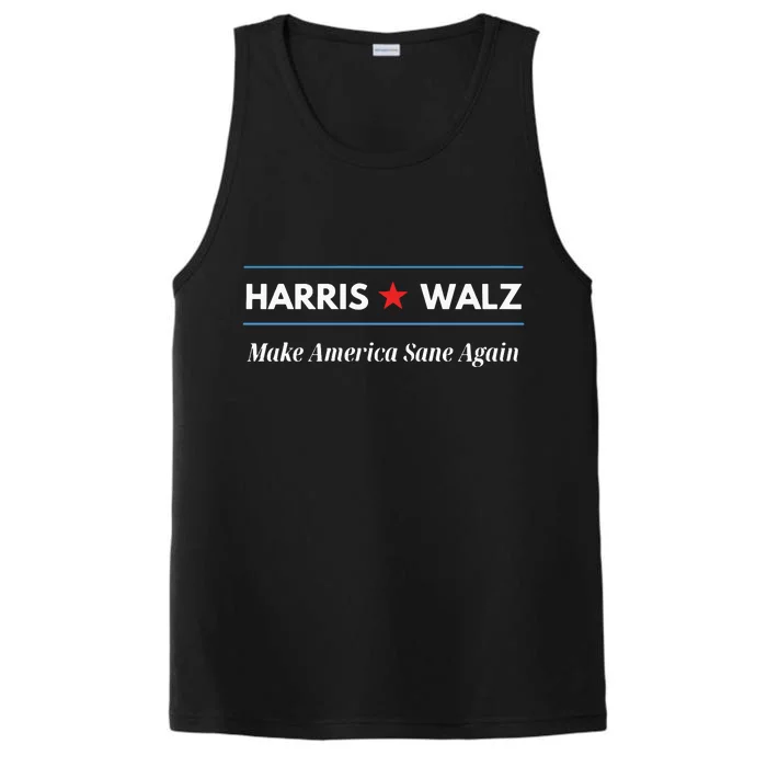 Harris Walz Make America Sane Again Performance Tank