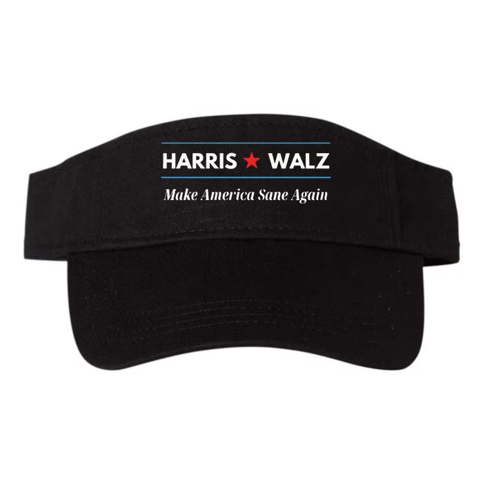 Harris Walz Make America Sane Again Valucap Bio-Washed Visor