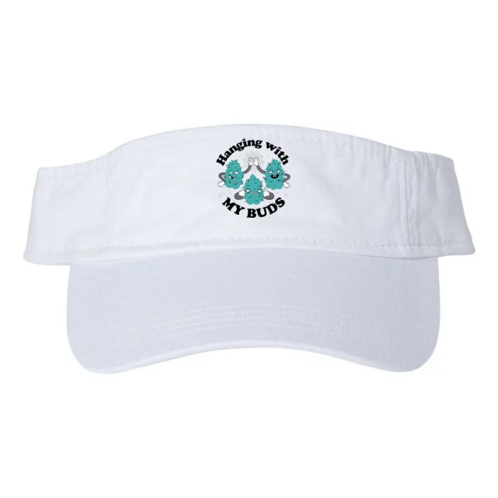 Hanging With My Buds Funny Marijuana Valucap Bio-Washed Visor