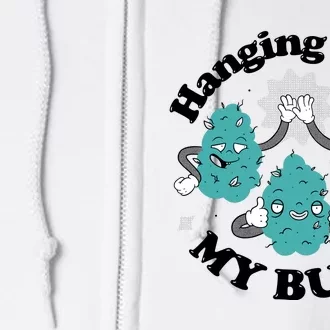 Hanging With My Buds Funny Marijuana Full Zip Hoodie