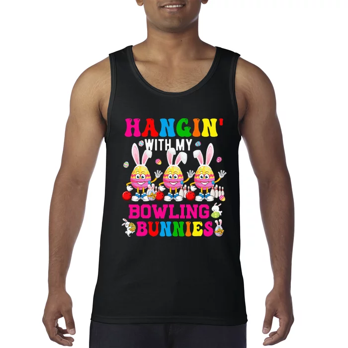 Hangin' With My Bowling Bunnies Three Cute Bunny Eggs Player Tank Top