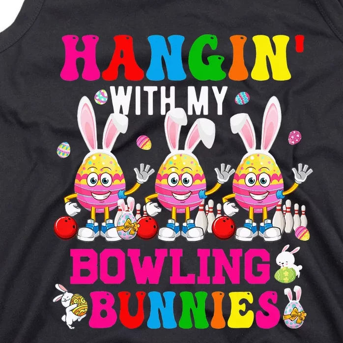 Hangin' With My Bowling Bunnies Three Cute Bunny Eggs Player Tank Top