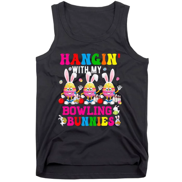 Hangin' With My Bowling Bunnies Three Cute Bunny Eggs Player Tank Top