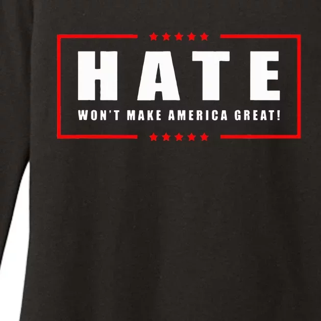 Hate WonT Make America Great Antiwar Antiracism Womens CVC Long Sleeve Shirt