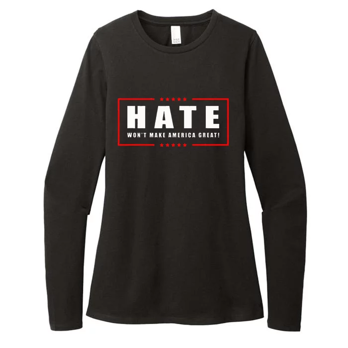 Hate WonT Make America Great Antiwar Antiracism Womens CVC Long Sleeve Shirt