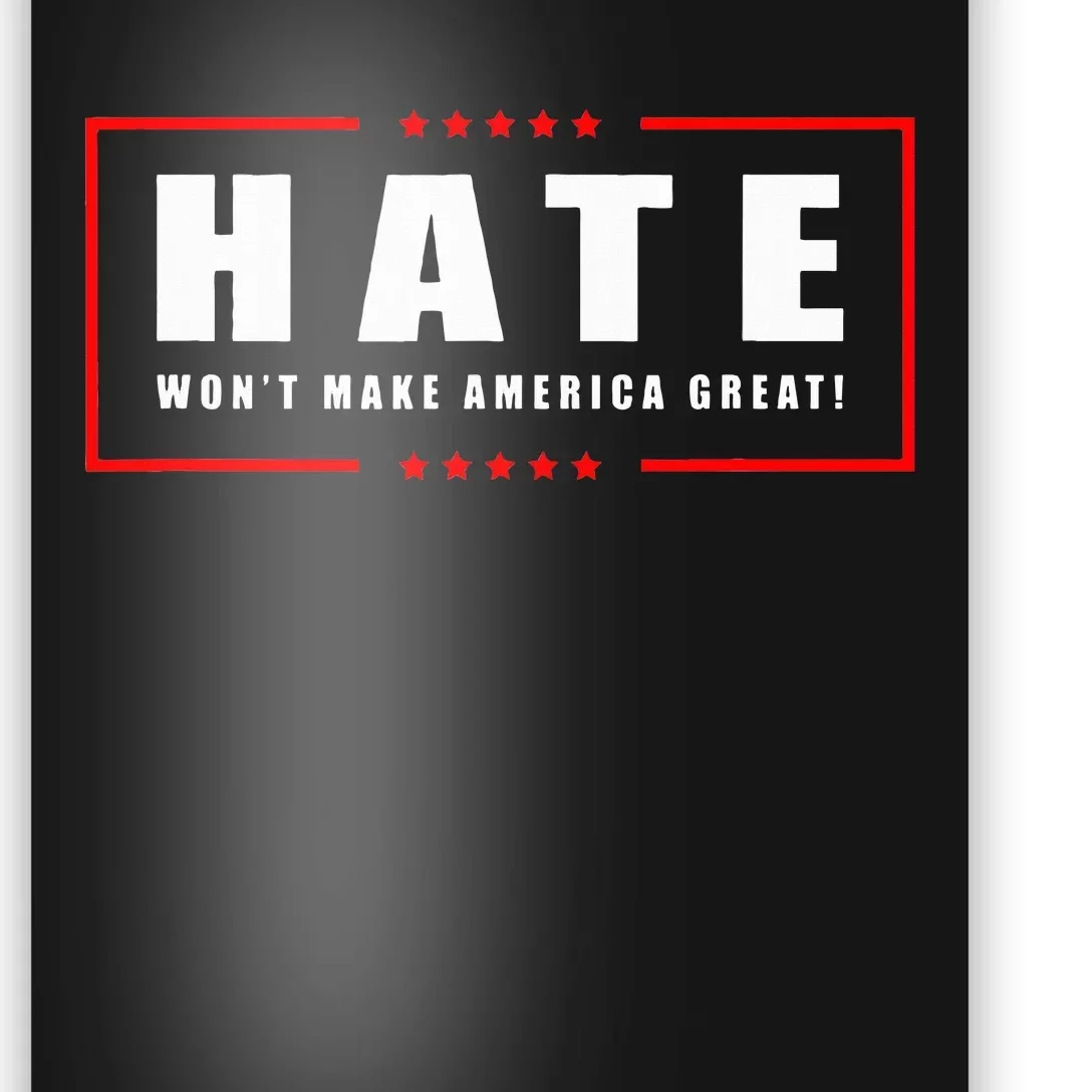 Hate WonT Make America Great Antiwar Antiracism Poster