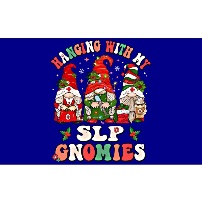 Hanging With My Slp Gnomies Cute Christmas Speech Therapist Gift Bumper Sticker