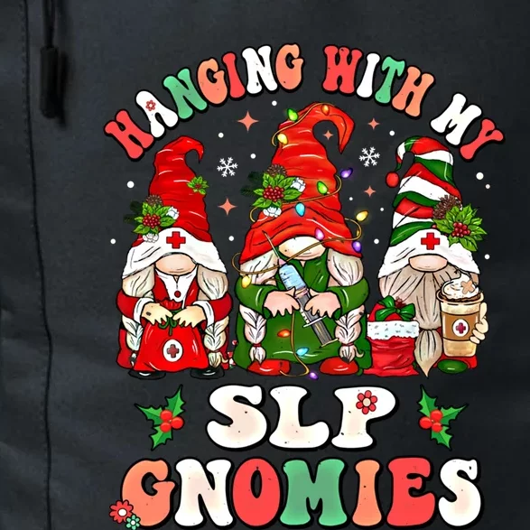 Hanging With My Slp Gnomies Cute Christmas Speech Therapist Gift Daily Commute Backpack