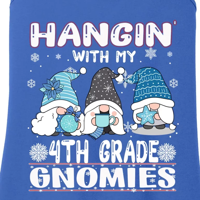 Hangin With My 4th Grade Gnomies Christmas Teacher Gnome Cool Gift Ladies Essential Tank