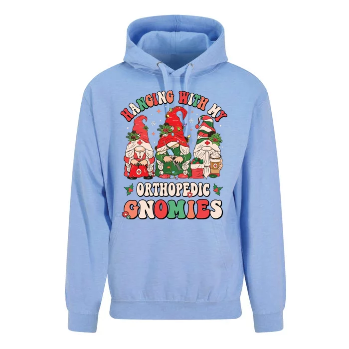 Hanging With My Orthopedic Gnomies Christmas Rn Ortho Nurse Unisex Surf Hoodie