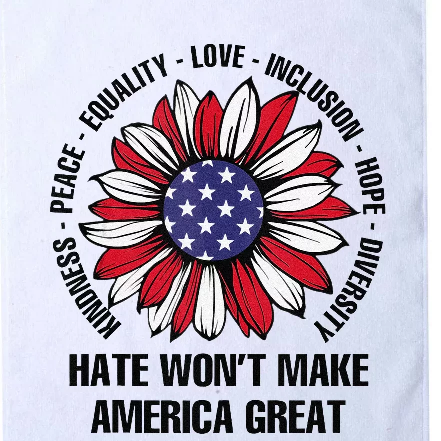 Hate WonT Make America Great Platinum Collection Golf Towel