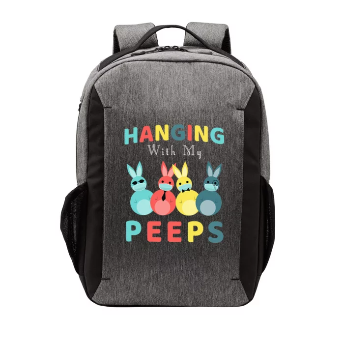 Hanging With My Peeps Colorful Bunny Easter day Gifts Vector Backpack