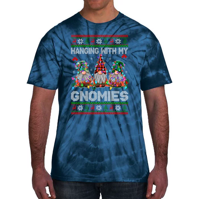 Hanging With My Gnomies Funny Christmas Tie-Dye T-Shirt