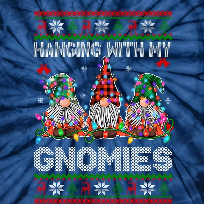 Hanging With My Gnomies Funny Christmas Tie-Dye T-Shirt