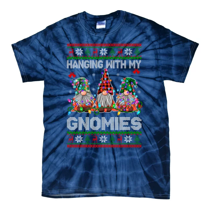 Hanging With My Gnomies Funny Christmas Tie-Dye T-Shirt