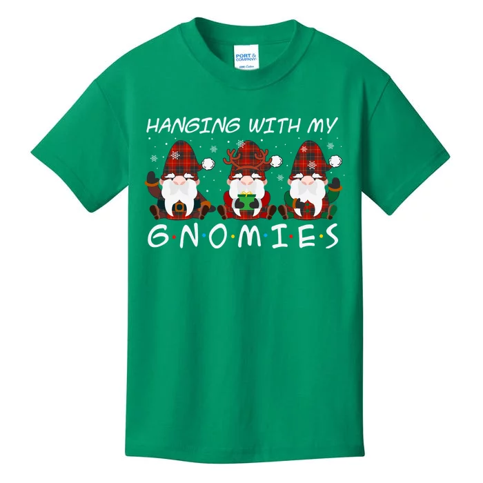 Hanging With My Gnomies Friends Christmas Holiday Kids T-Shirt