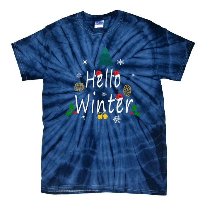 Hello Winter | Merry Christmas Tie-Dye T-Shirt