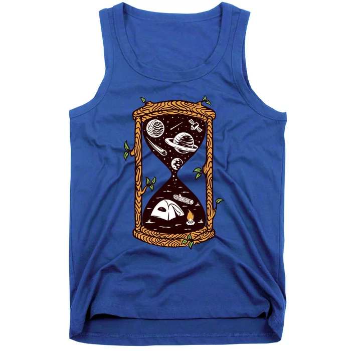 Hourglass Wander More Worry Less Camping Night Sky Gift Tank Top