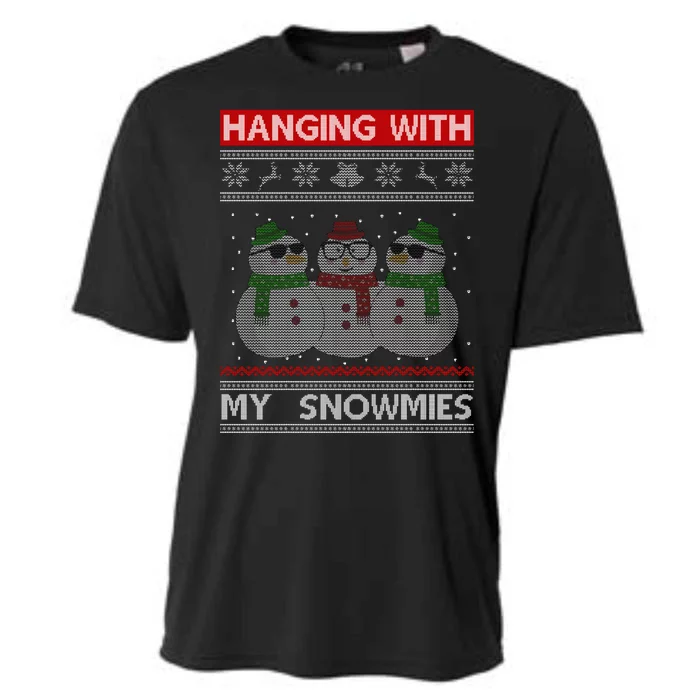 Hanging With My Snowmies Ugly Christmas Cooling Performance Crew T-Shirt