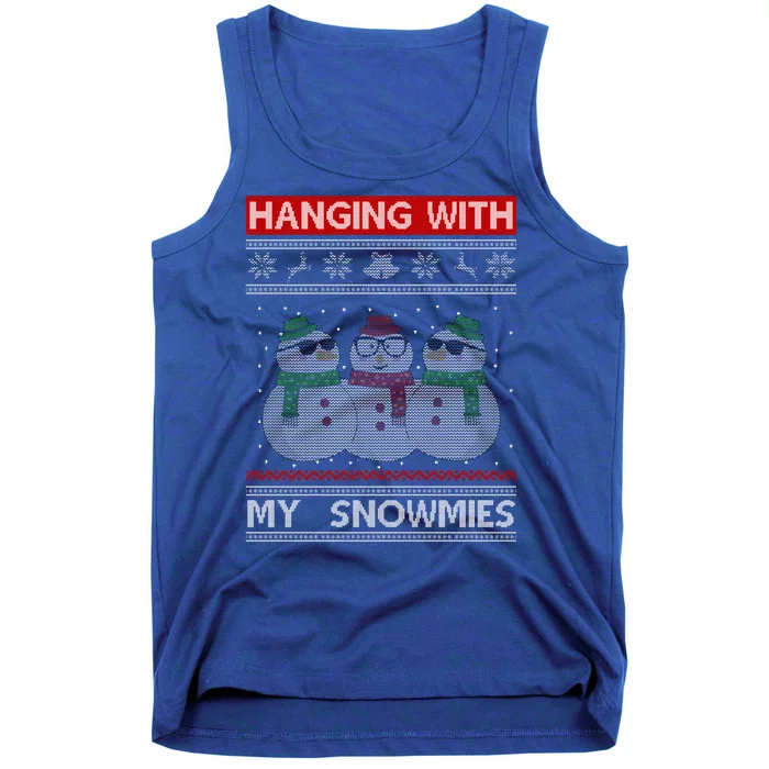 Hanging With My Snowmies Ugly Christmas Tank Top